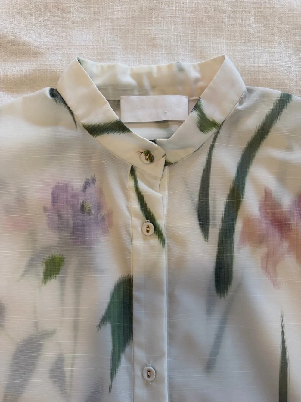 Mame Kurogouchi Sheer Floral Button Front Dress Size 2 - Picture 8 of 15